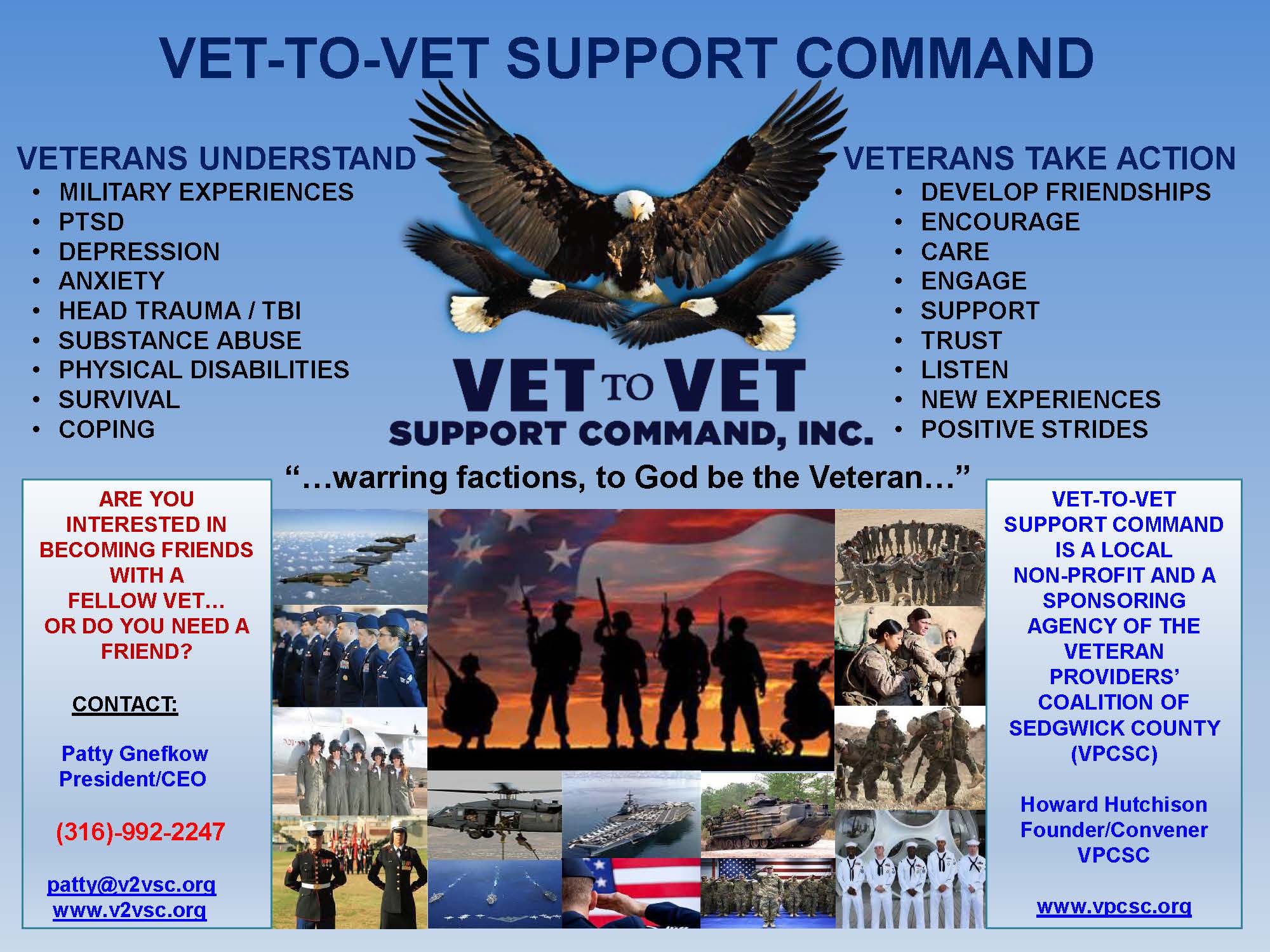 Vet-To-Vet Support Command, Inc. flier